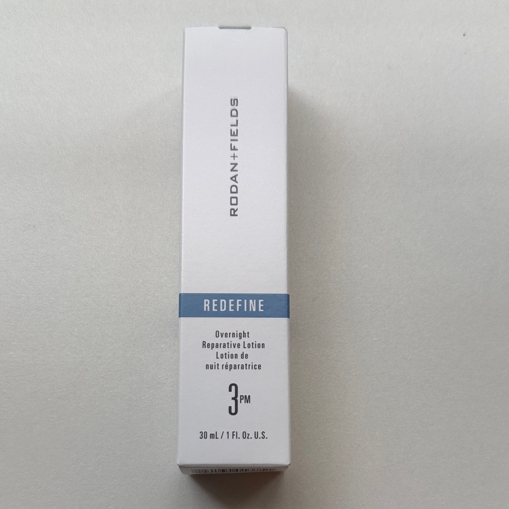 Rodan + Fields REDEFINE Overnight Lotion - White and Blue